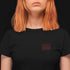 Acid Techno T-Shirt von vorne für Frauen in schwarz